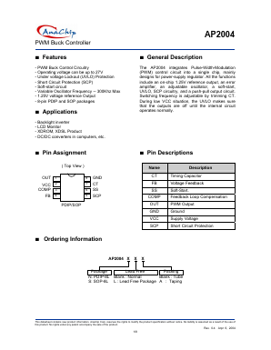 AP2004SL Datasheet PDF Anachip Corporation