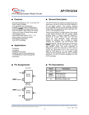 AP1701DW Datasheet PDF Anachip Corporation