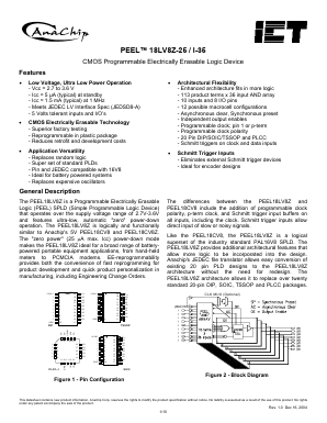 PEEL18LV8ZS-35 Datasheet PDF Anachip Corporation