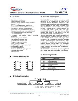 AM93LC56 Datasheet PDF Anachip Corporation