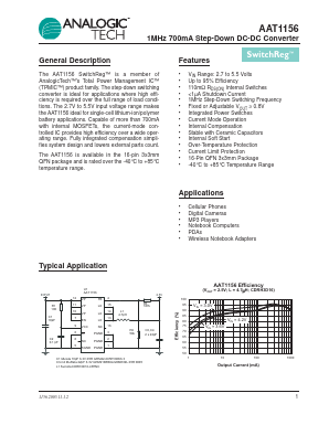 AAT1156IVN-T1 Datasheet PDF Analog Technology Inc