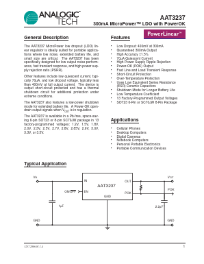 AAT3237IJS-3.5-T1 Datasheet PDF Analog Technology Inc