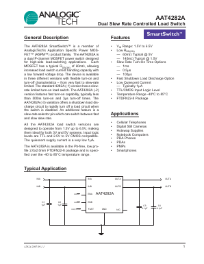 AAT4282AIPS-3-T1 Datasheet PDF Analog Technology Inc
