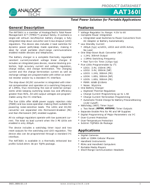 AAT3601 Datasheet PDF Analog Technology Inc