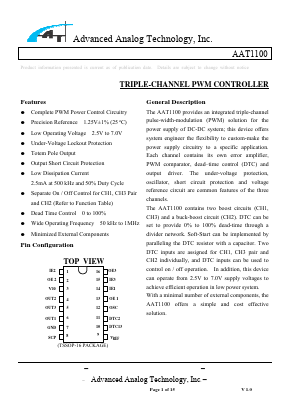 AAT1100 Datasheet PDF Analog Technology Inc