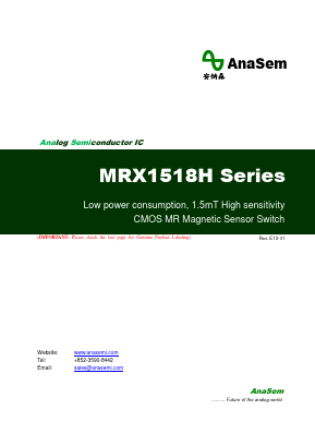 MRX1518HTA Datasheet PDF AnaSem Semiconductors