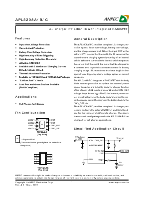 APL3208ACTI-TRG Datasheet PDF Anpec Electronics