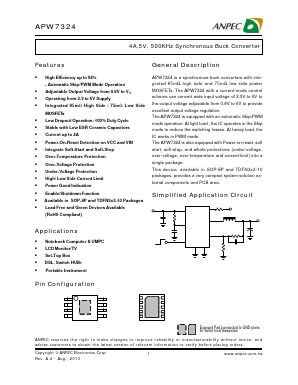 APW7324KA Datasheet PDF Anpec Electronics