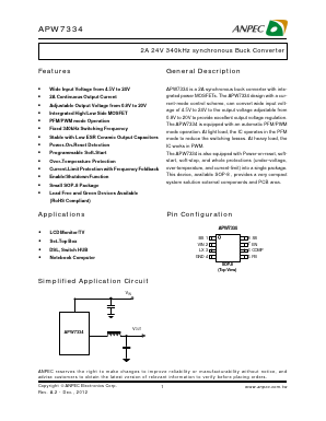 APW7334K Datasheet PDF Anpec Electronics