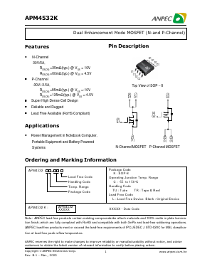 APM4532KC-TRL Datasheet PDF Anpec Electronics