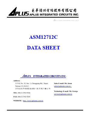 ASM12712C-1 Datasheet PDF APLUS INTEGRATED CIRCUITS