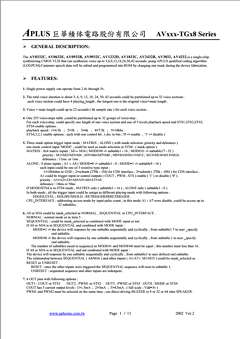 AV1832C-TGX8 Datasheet PDF APLUS INTEGRATED CIRCUITS