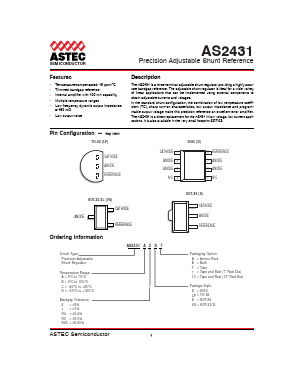 AS2431A2VS13 Datasheet PDF Astec Semiconductor => Silicon Link