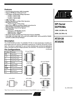 AT25128-10CC-2.7 Datasheet PDF Atmel Corporation