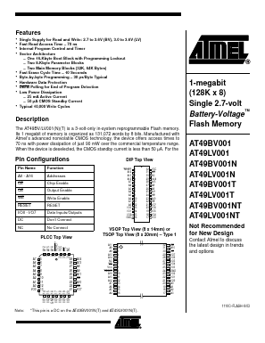 AT49BV001-90VC Datasheet PDF Atmel Corporation