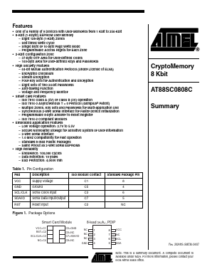 AT88SC0808C Datasheet PDF Atmel Corporation