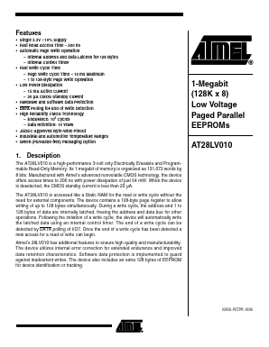 AT28LV010-20TI Datasheet PDF Atmel Corporation