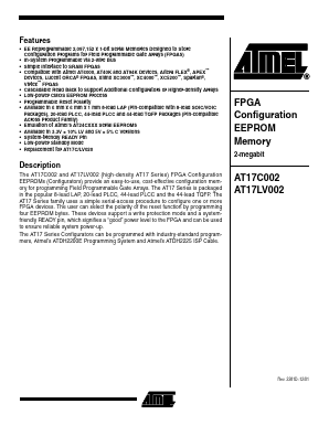 AT17C002-10CI Datasheet PDF Atmel Corporation