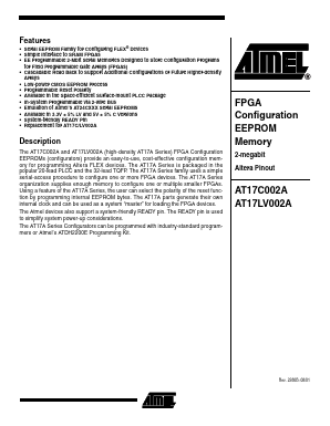 AT17C002A Datasheet PDF Atmel Corporation