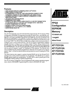 AT17C010A-10PC Datasheet PDF Atmel Corporation