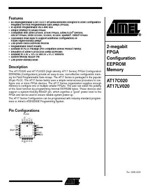 AT17C020-10JC Datasheet PDF Atmel Corporation