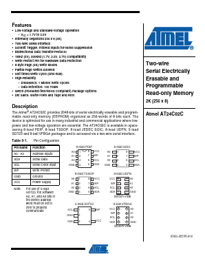 AT24C02C-XHM-B Datasheet PDF Atmel Corporation