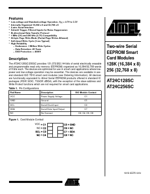 AT24C256SC Datasheet PDF Atmel Corporation