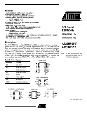 AT25HP512_06 Datasheet PDF Atmel Corporation