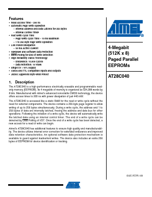 AT28C040-20FI Datasheet PDF Atmel Corporation