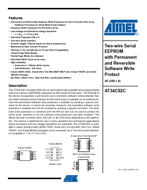 AT34C02C-TH-B Datasheet PDF Atmel Corporation