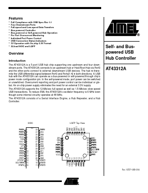 AT43312A Datasheet PDF Atmel Corporation
