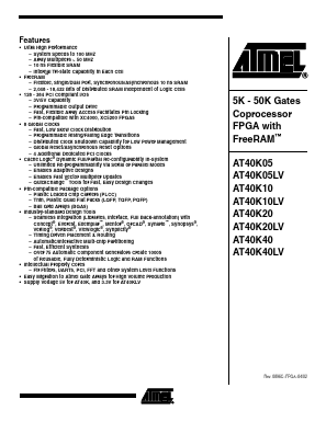 AT40K10LV Datasheet PDF Atmel Corporation