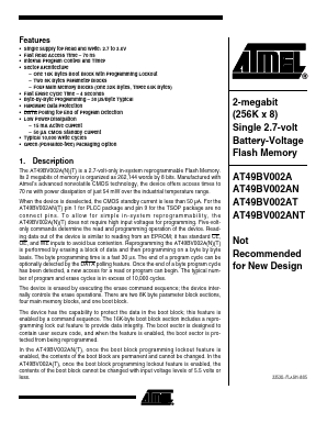 AT49BV002A-70VI Datasheet PDF Atmel Corporation