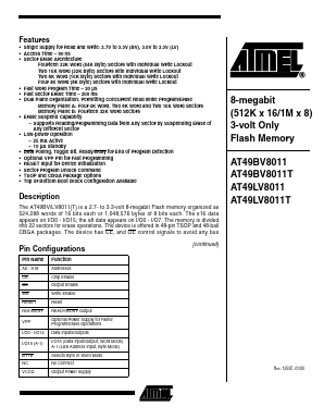 AT49LV8011-90CI Datasheet PDF Atmel Corporation