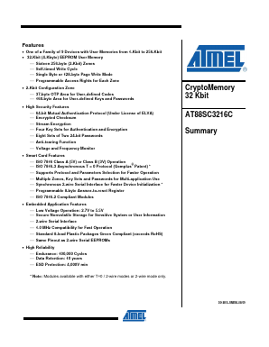 AT88SC3216C-WI Datasheet PDF Atmel Corporation