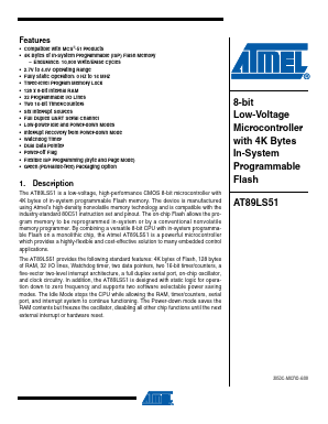AT89LS51-16JU Datasheet PDF Atmel Corporation