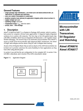 ATA6616-P3PW Datasheet PDF Atmel Corporation