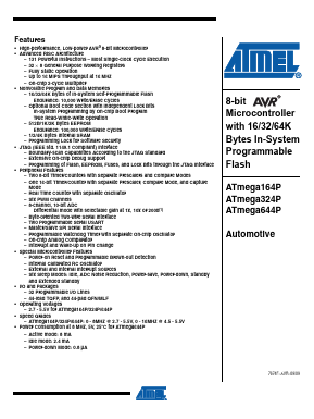 ATMEGA324P Datasheet PDF Atmel Corporation