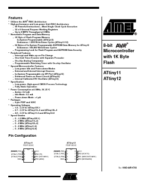 ATTINY12-8SC Datasheet PDF Atmel Corporation