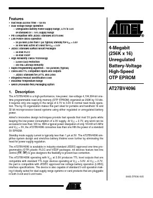 AT27BV4096-12VI Datasheet PDF Atmel Corporation
