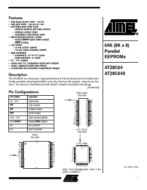 AT28C64(E)-12TC Datasheet PDF Atmel Corporation