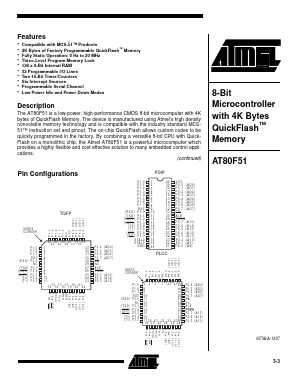 AT80F51-20AC Datasheet PDF Atmel Corporation