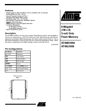 AT49BV008-15TC Datasheet PDF Atmel Corporation