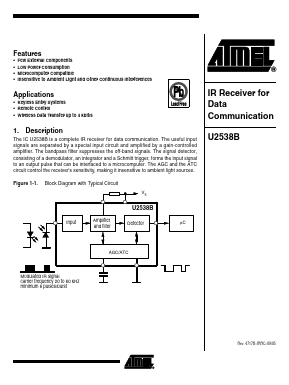U2538B-MFPY Datasheet PDF Atmel Corporation