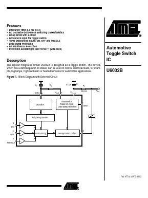 U6032B Datasheet PDF Atmel Corporation