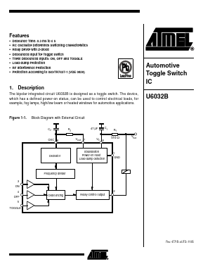 U6032B-MFPG3Y Datasheet PDF Atmel Corporation