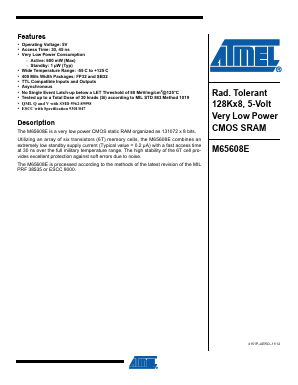 5962-8959847VTC Datasheet PDF Atmel Corporation