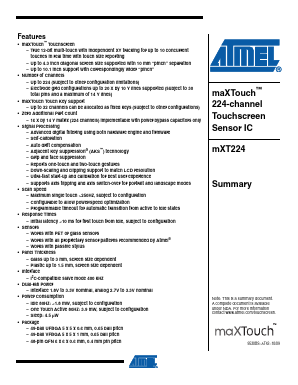 MXT224 Datasheet PDF Atmel Corporation