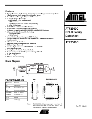 ATF2500C-15JI Datasheet PDF Atmel Corporation