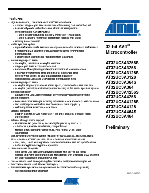 AT32UC3A3256S-CTUT Datasheet PDF Atmel Corporation